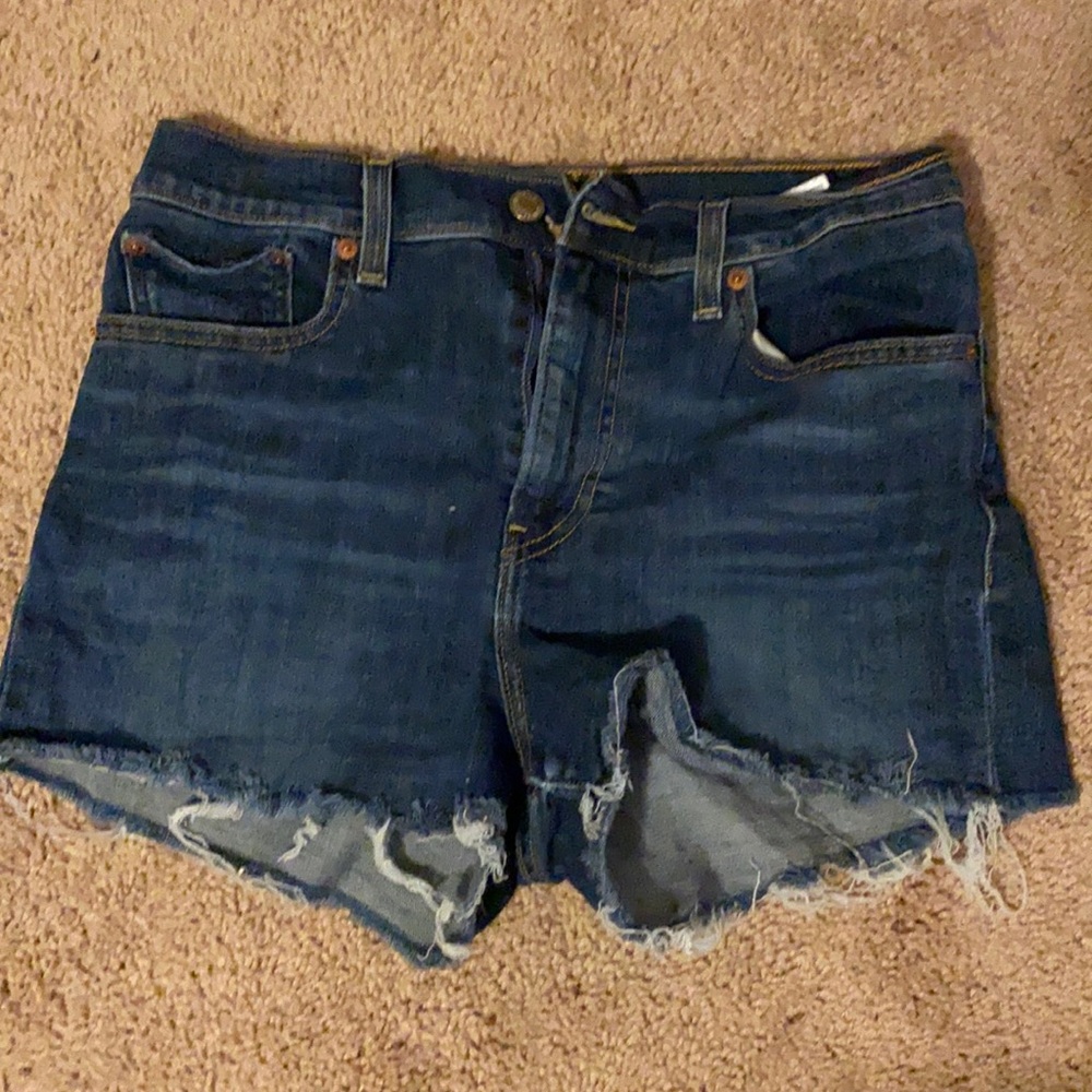 Levi Dark Wash Jean Shorts
